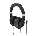 EMF Radiation-Free Air Tube Over-Ear Headphones with Built-In Mic and Full-Range Stereo Sound